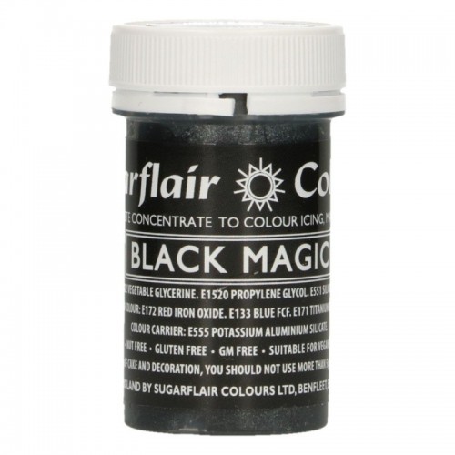Sugarflair Paste Colour Pastel satin black magic - 25g