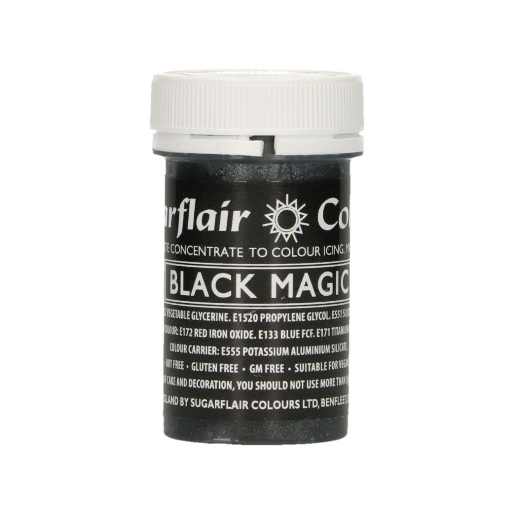 Sugarflair Paste Colour Pastel satin black magic - 25g