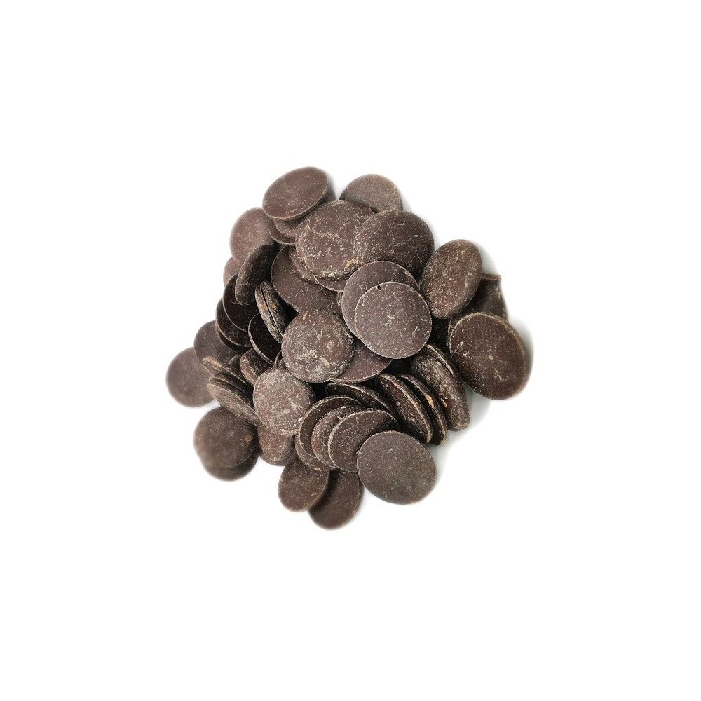 Dark chocolate 48% seeds - dark discs - 500g