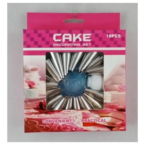Set Icing tips with adapter and bag 19pcs