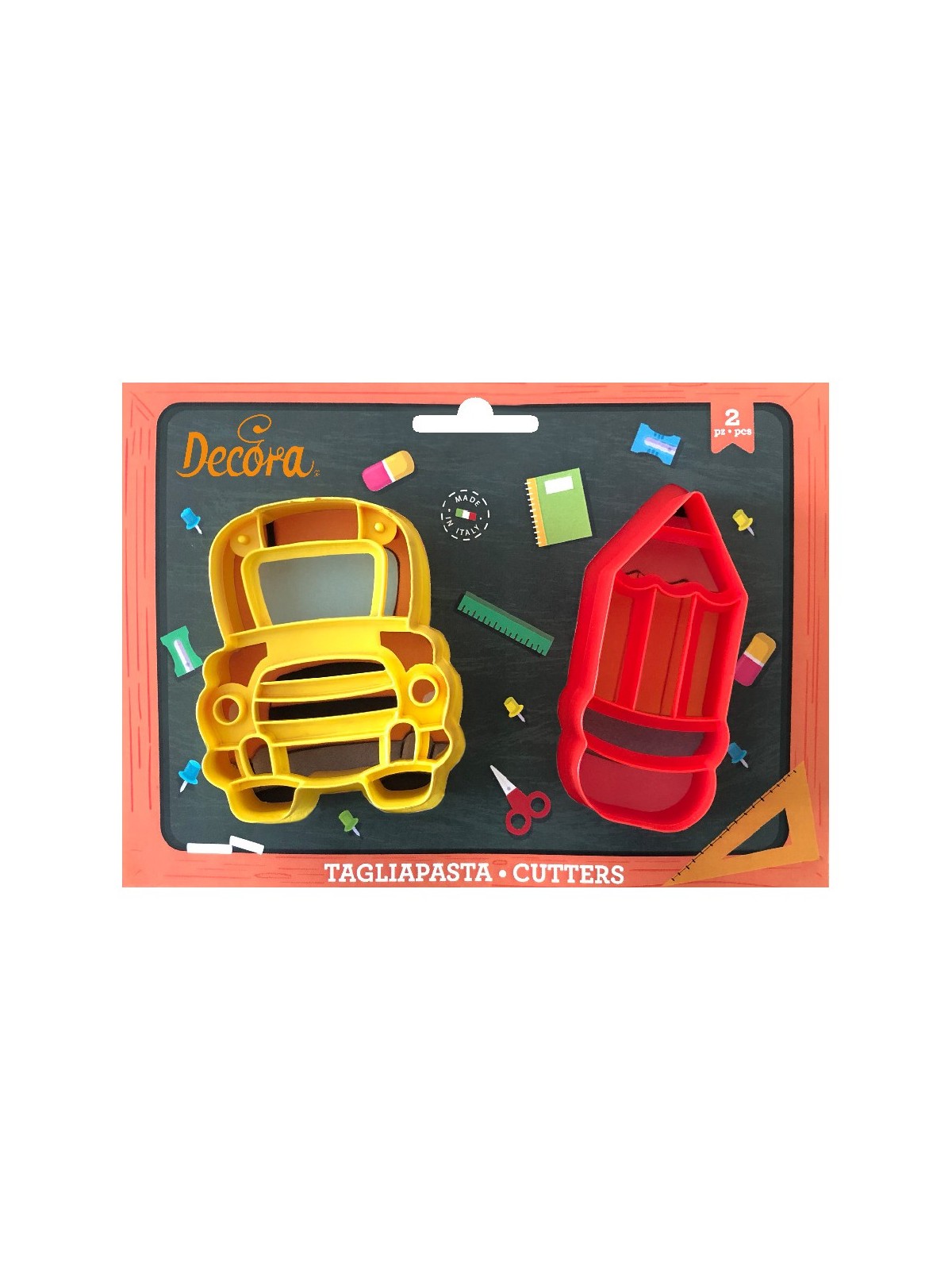 Decora set of cutters - back to school 2pcs