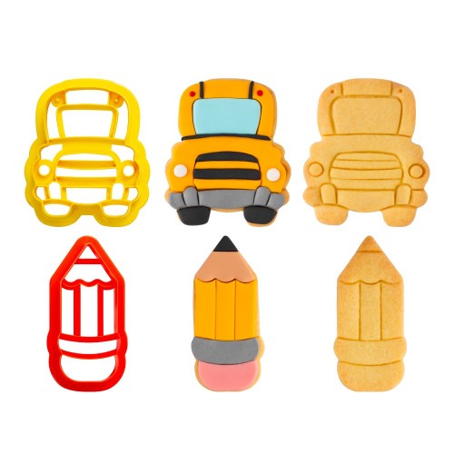 Decora set of cutters - back to school 2pcs