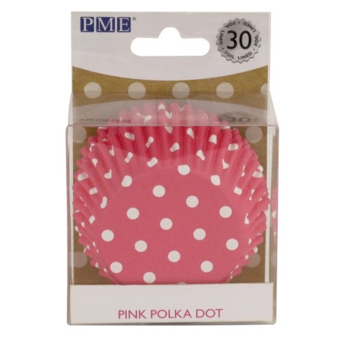 PME Foil Lined Baking cups - with polka dot - 30