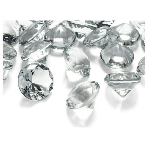 Decorative diamonds - transparent - 3,2 cm