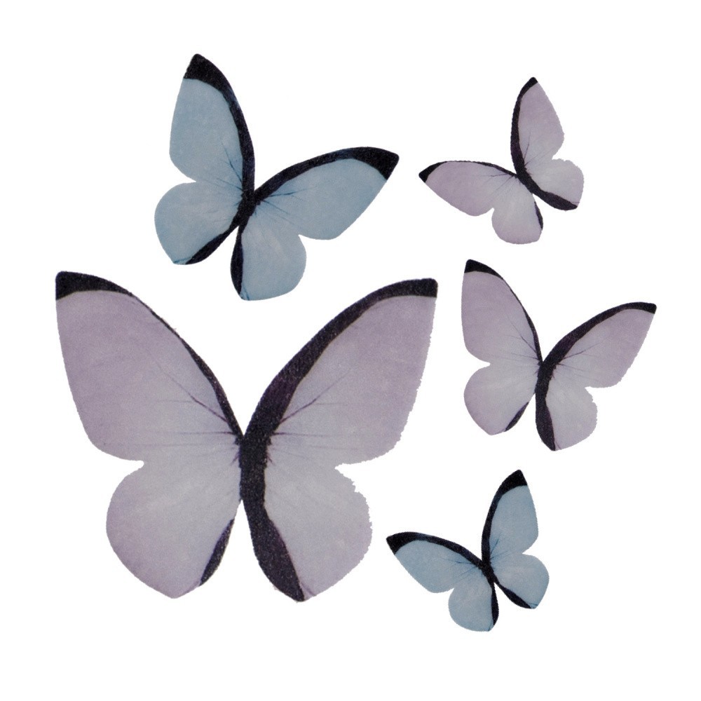 Edible paper - Butterfly - 3-6cm / 79pcs