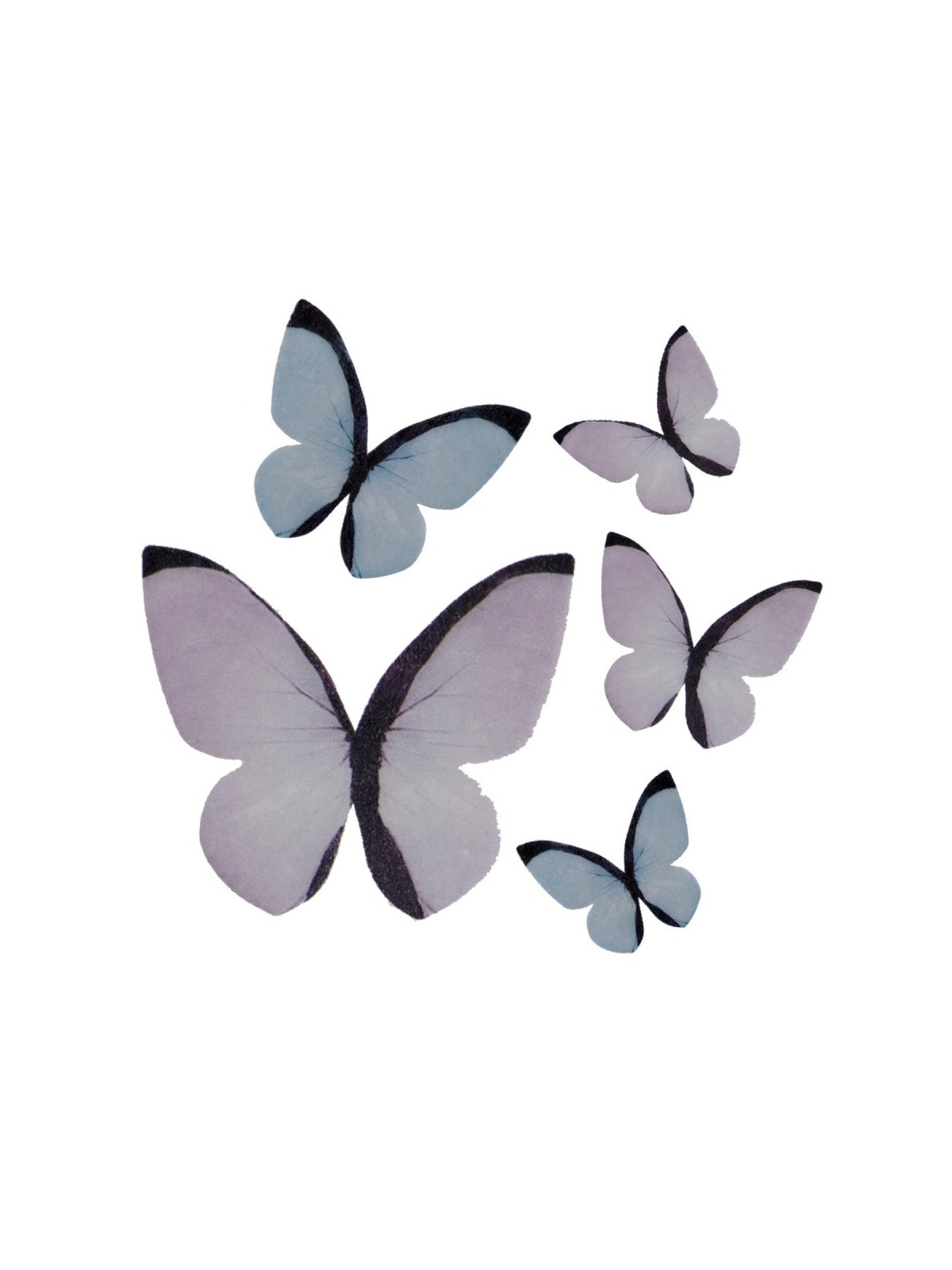 Edible paper - Butterfly - 3-6cm / 79pcs