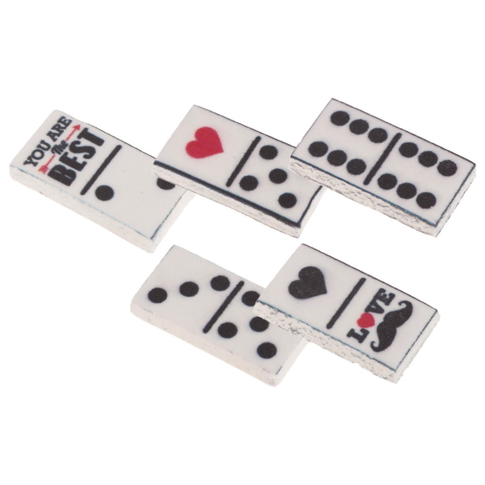 Decor Sugar Decoration 3D - domino - 10pcs