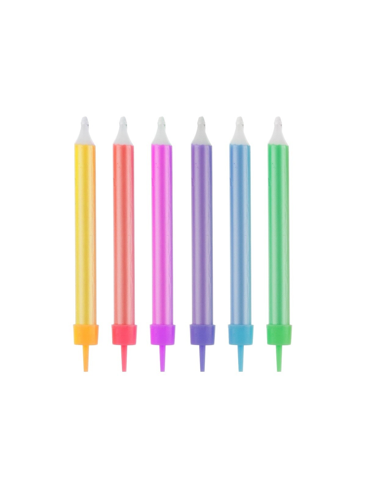 Cake candle - "Crayons" pearl - 12pcs