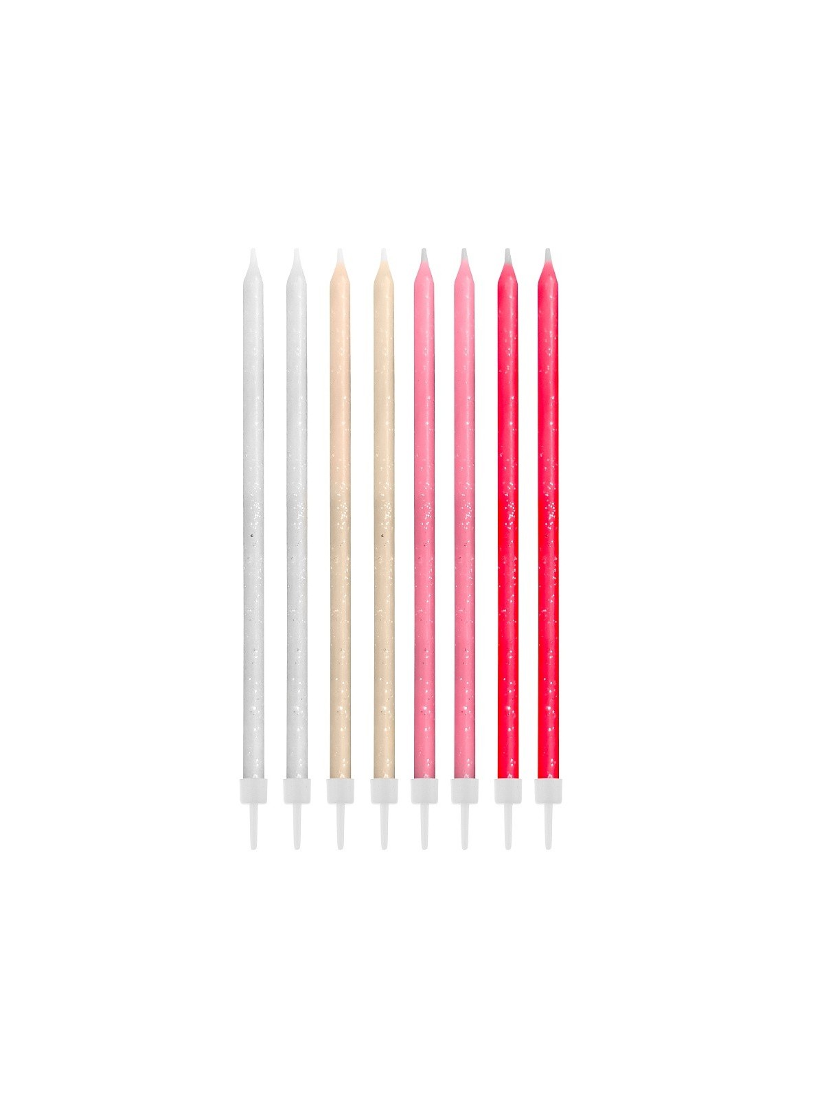 Birthday candles - pink color long - 24pcs