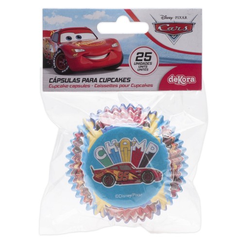 Dekorierte Gebäckkörbchen - Cars 25 Stück.