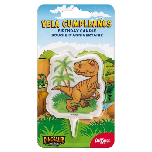 Decorative cake candle - Dinosaur - 2D