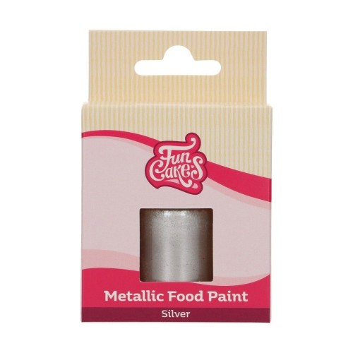 FunColours Metallic Food Paint silver  30ml
