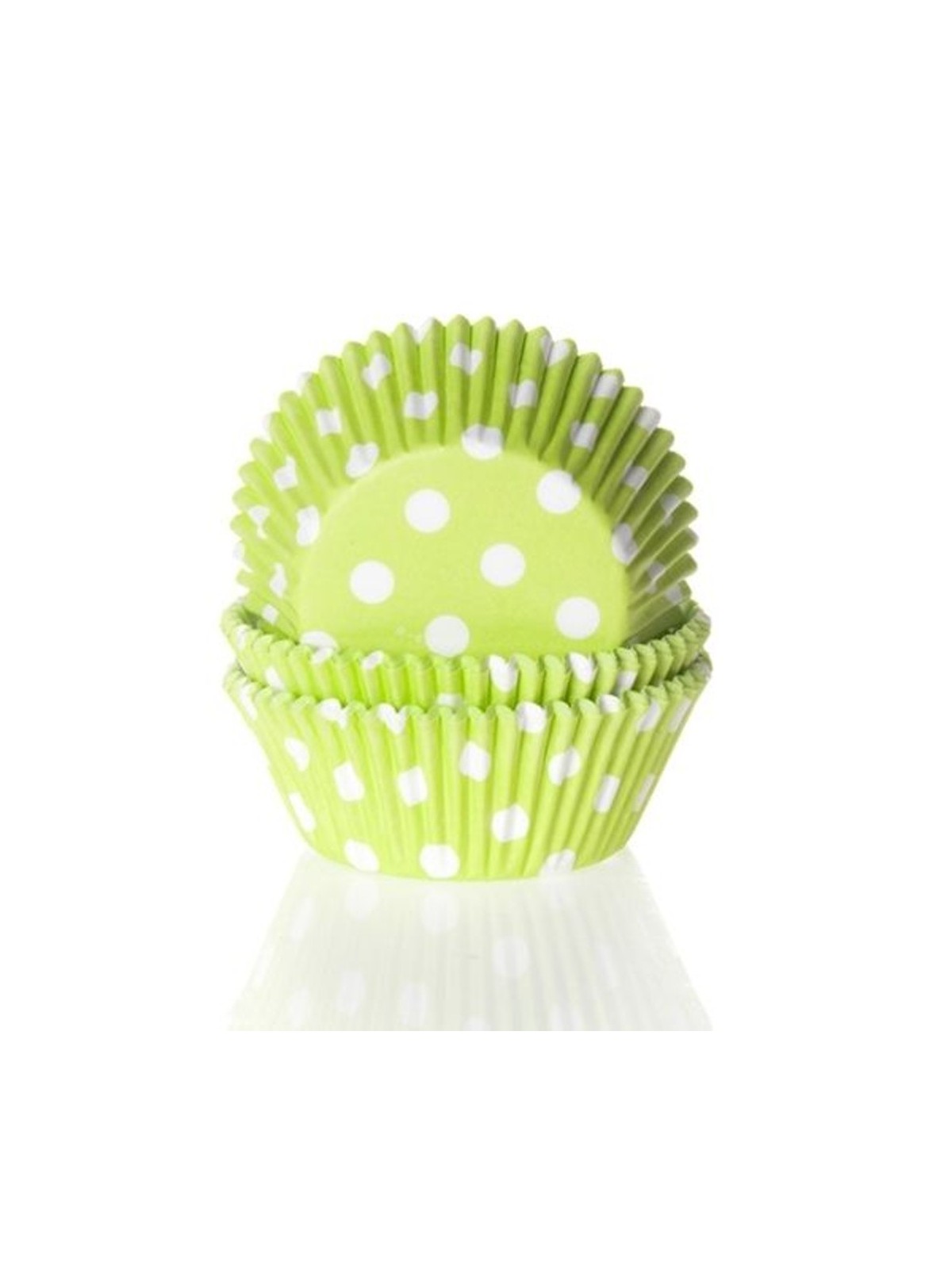 HoM Pastry Cups - Lime - dots - 50pcs