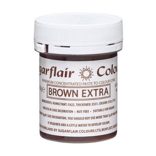 Sugarflair gel colour - extra brown - Brown extra 42g