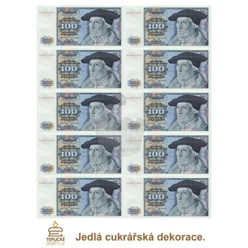 Essbares Papier "Banknoten der Deutschen Mark" - A4