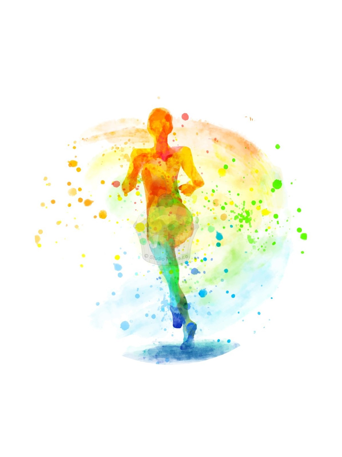 Essbares Papier "Lauf den Farben nicht weg" - A4