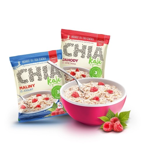 Chia porridge - strawberries and cream - 65g