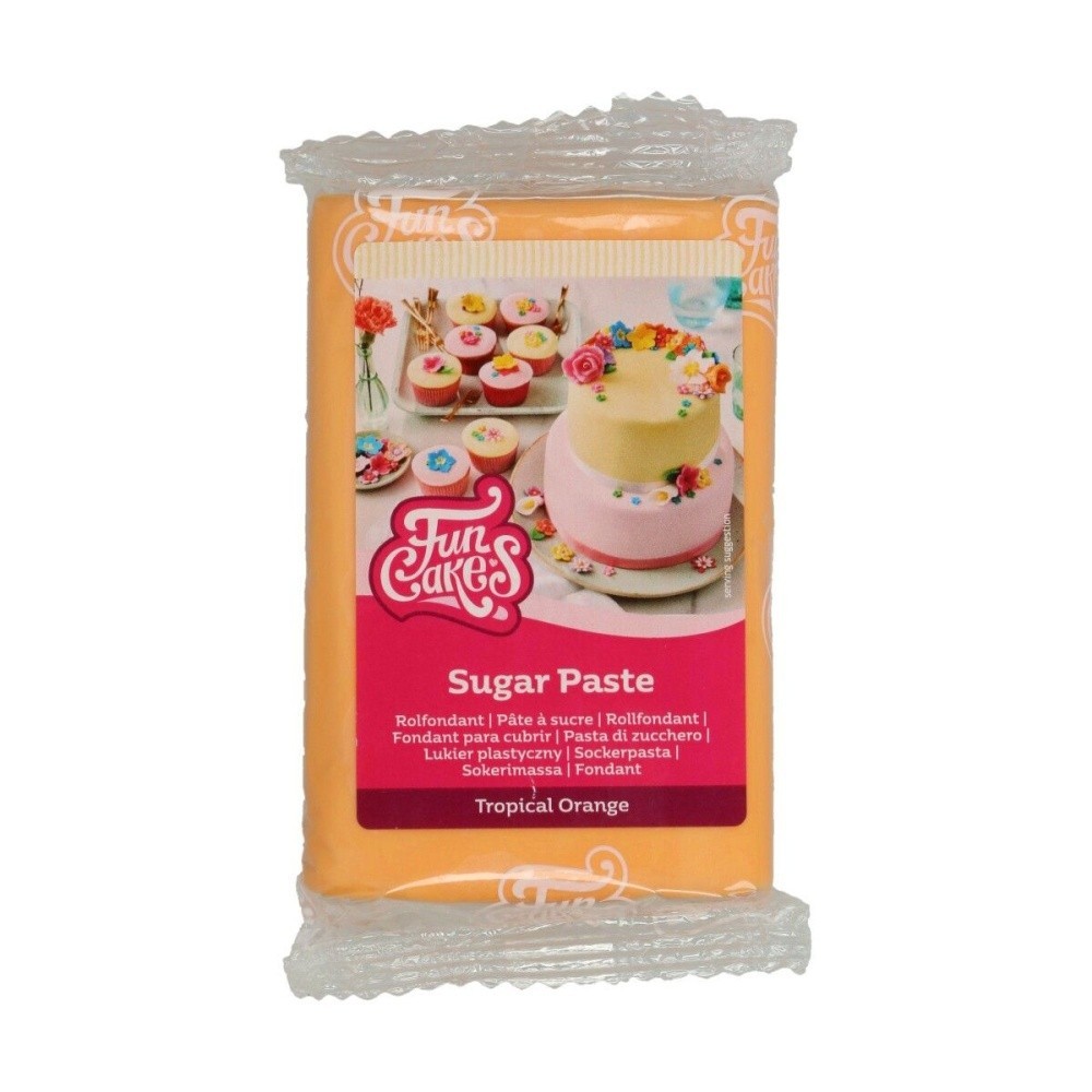 FunCakes Rolled Fondant Tropical Orange - Orange - 250g