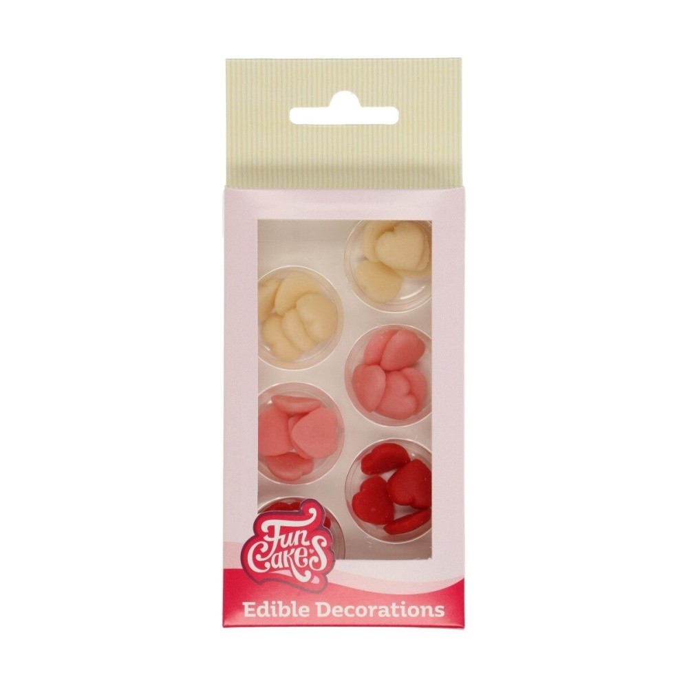 FunCakes marzipan decoration - hearts - 30pcs