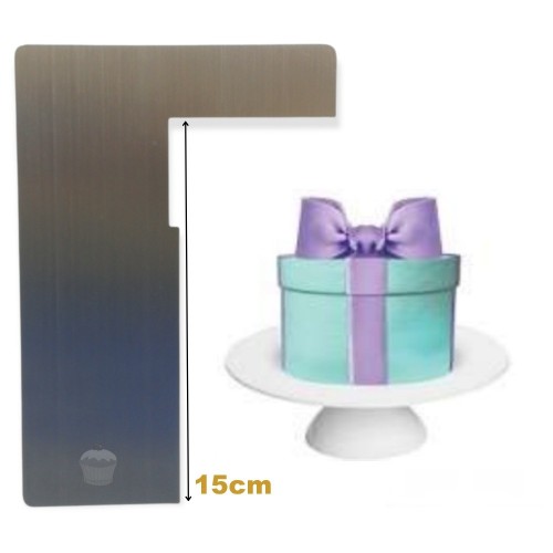 Patisserie shaping stainless steel card - box 15cm high