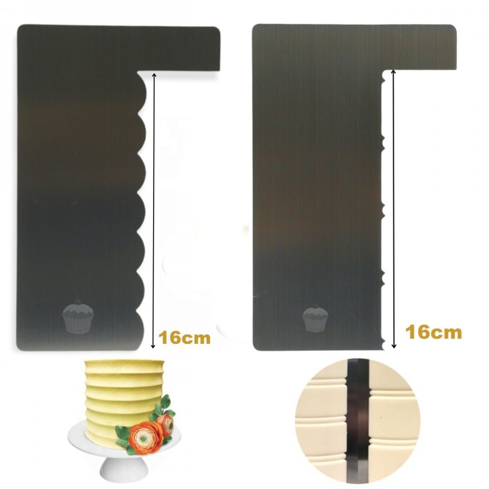 Süßwaren-Konturkarte aus Edelstahl - Facetten- und Ringset 16cm