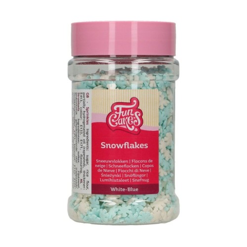 FunCakes sprinkle medley - snowflakes white / blue - 150g