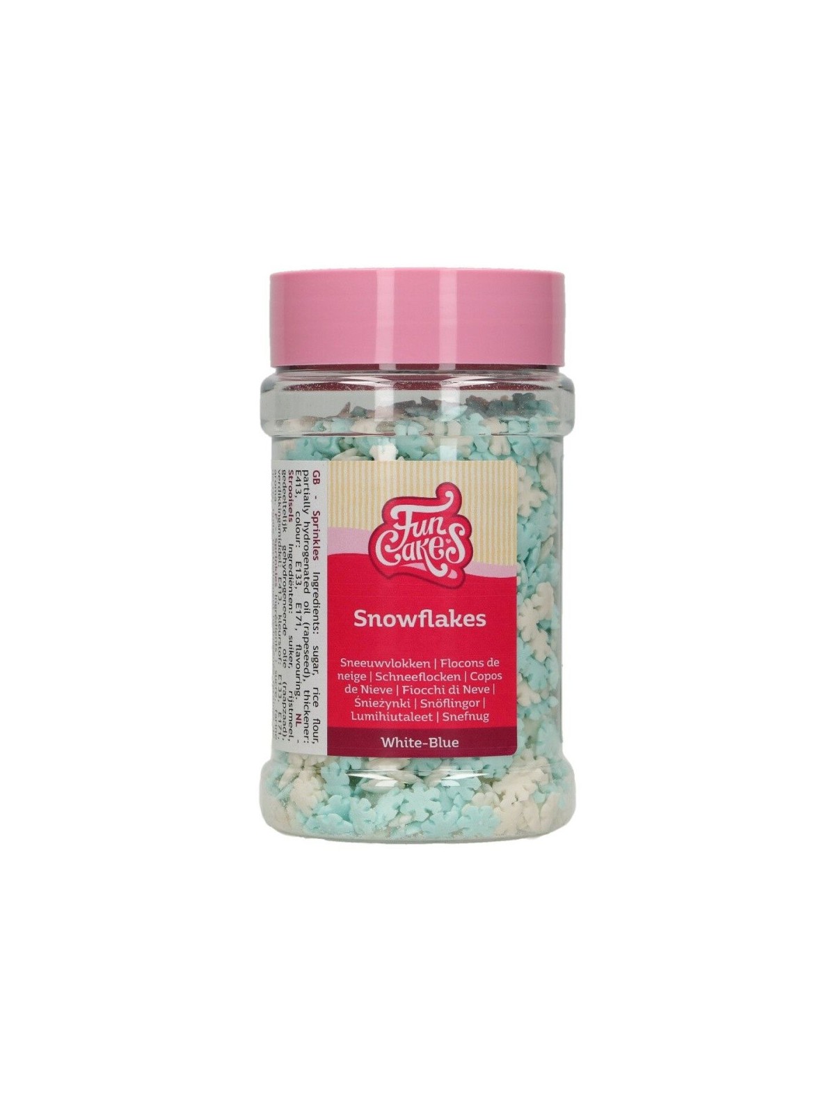 FunCakes FunCakes sprinkle - Schneeflocken weiß / blau - 150g