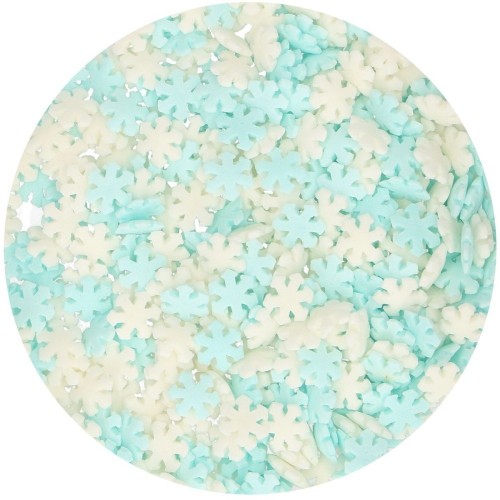 FunCakes FunCakes sprinkle - Schneeflocken weiß / blau - 150g