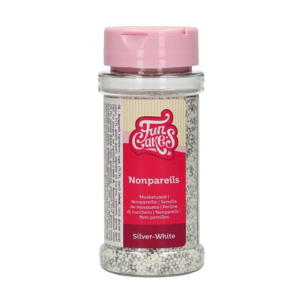 FunCakes Nonpareils - Silber / Weiss - 80g