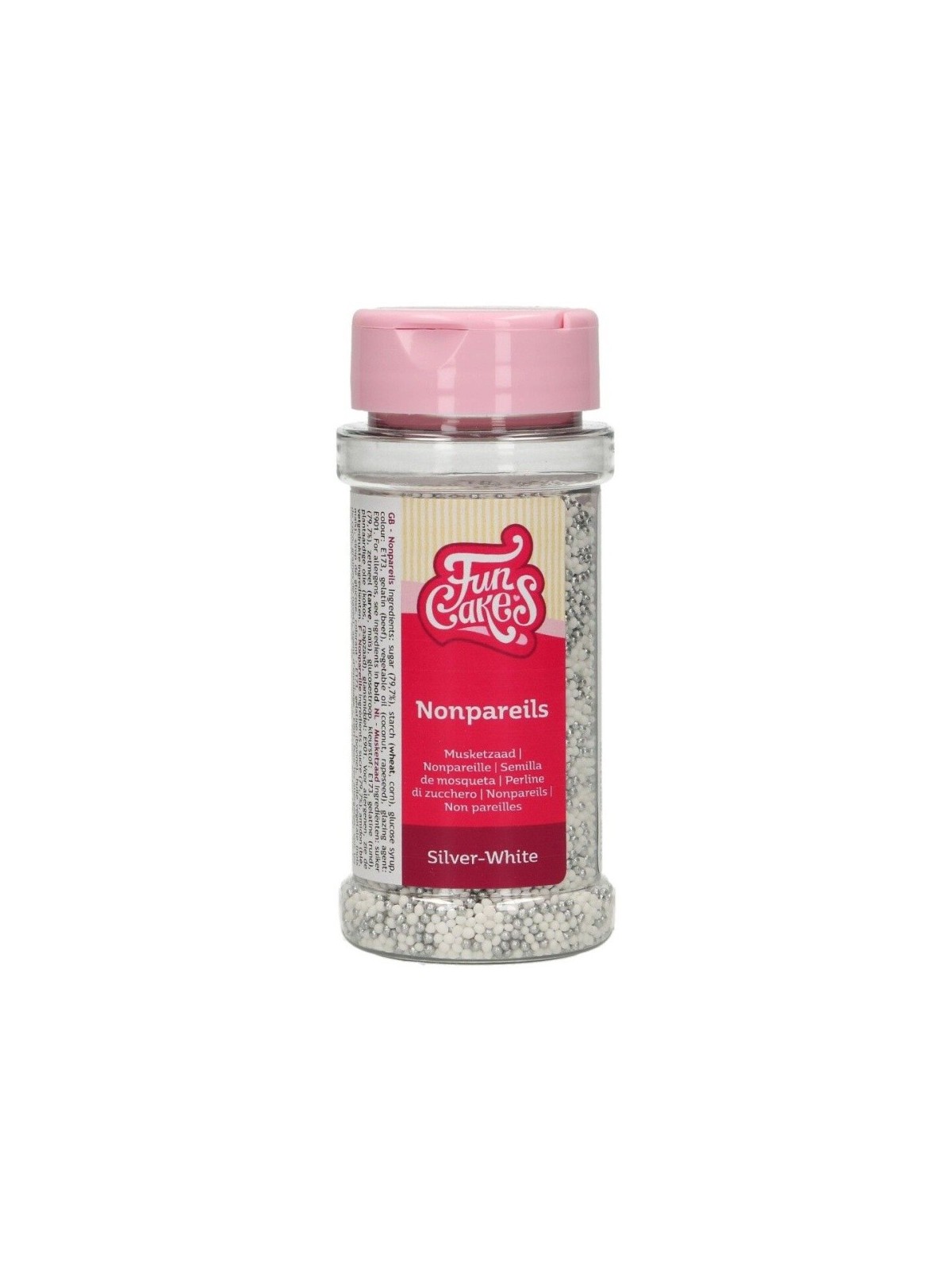 FunCakes Nonpareils - Silber / Weiss - 80g