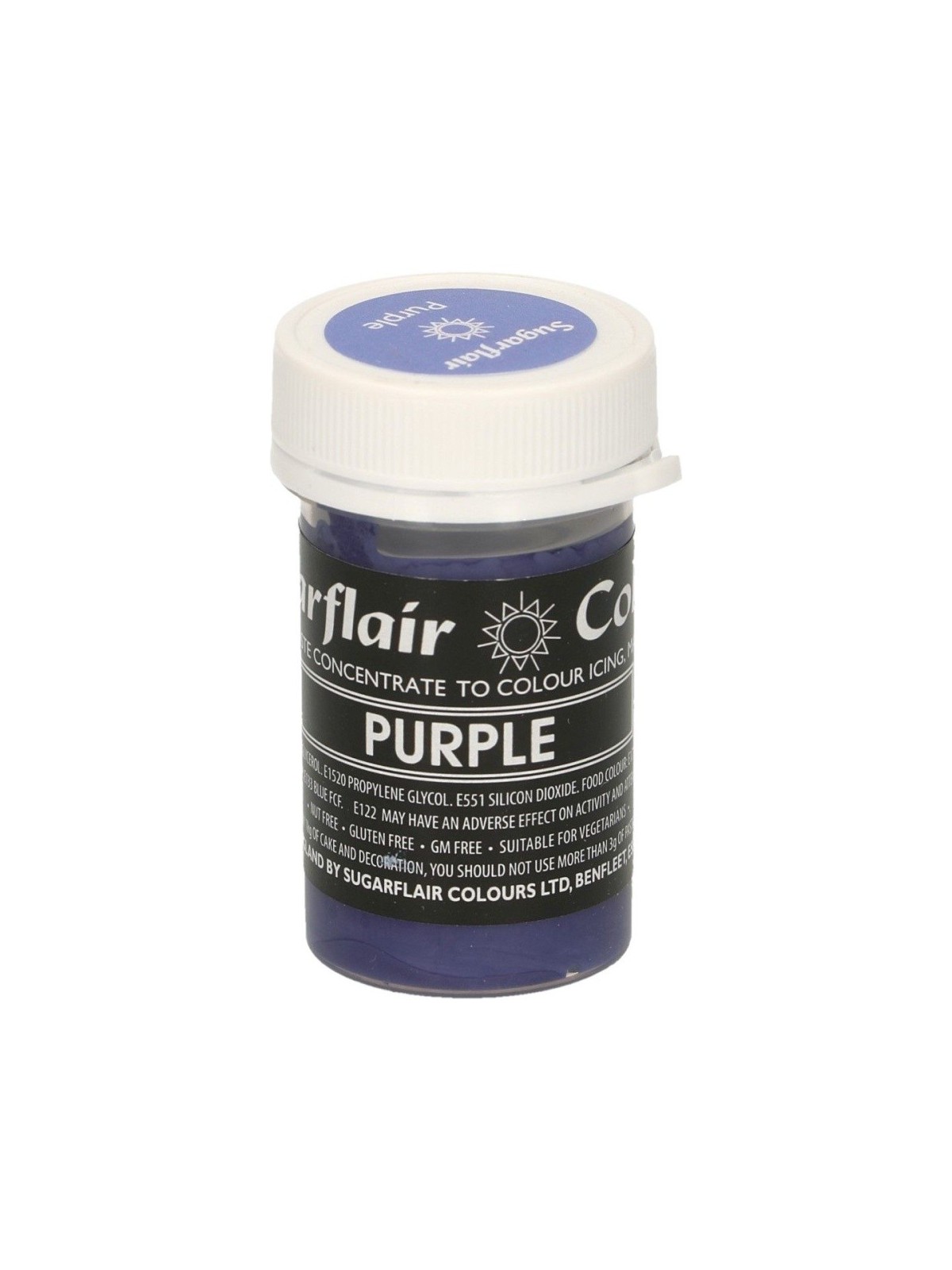 Sugarflair Pastel Gel Colour - Purple - 25g