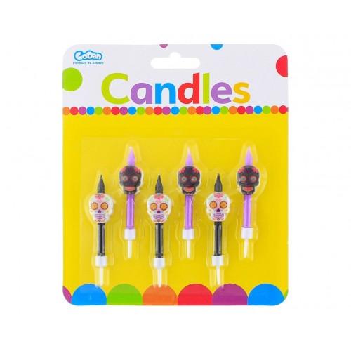 Cake candles - Dia De Los Muertos 6pcs