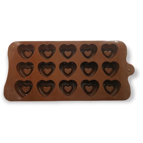 Silicone mold for pralines - hearts