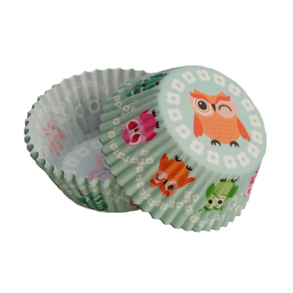 Baking cups - winking owl - 50pcs