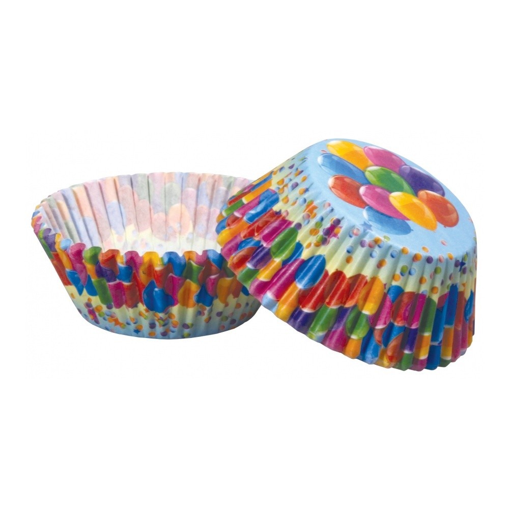 Baking Cups - bunte Luftballons - 50pcs