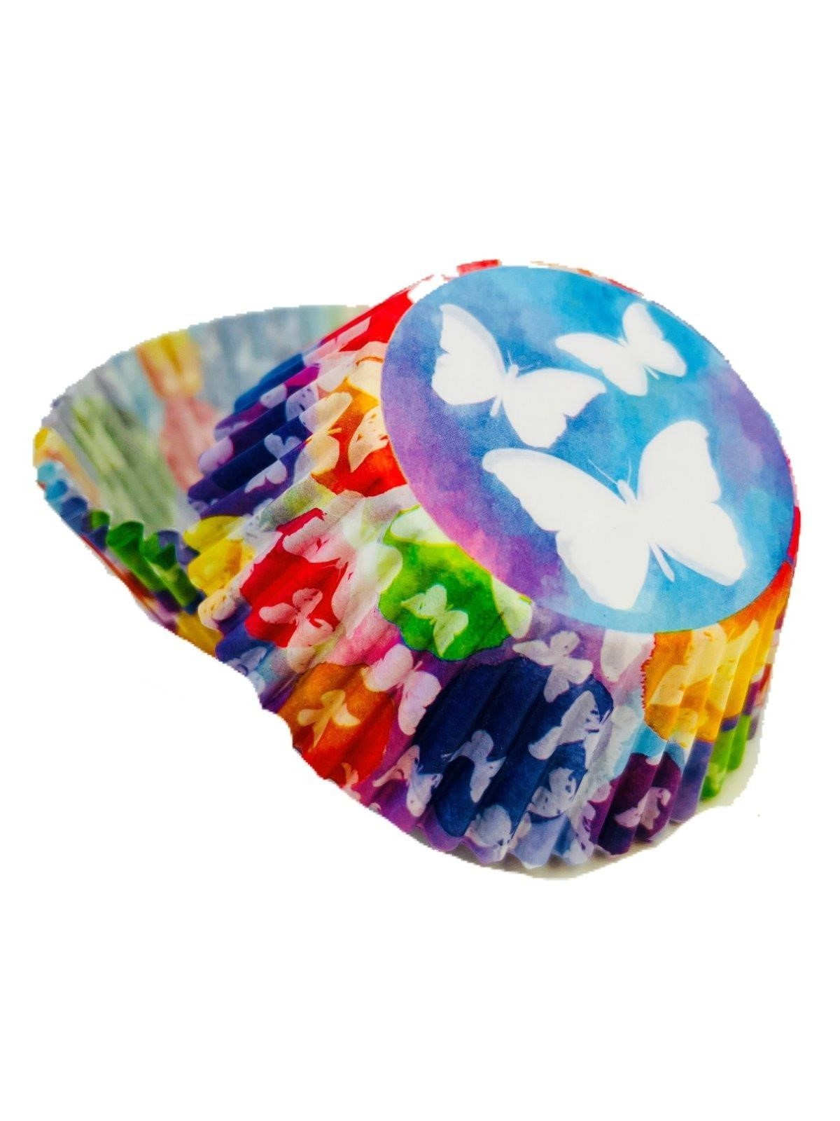 Baking Cups - Regenbogen Schmetterling - 50pcs