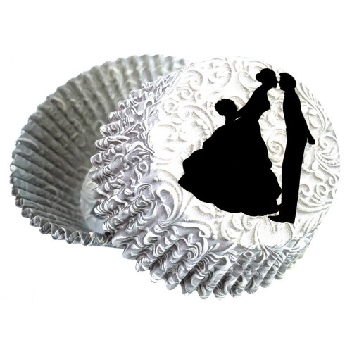 Pastry baskets - wedding damask - 50 pieces