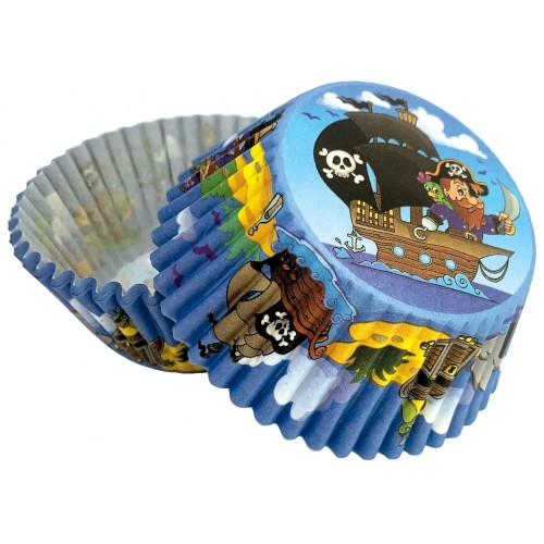 Pastries baskets - pirate with a ship - 50 pcs