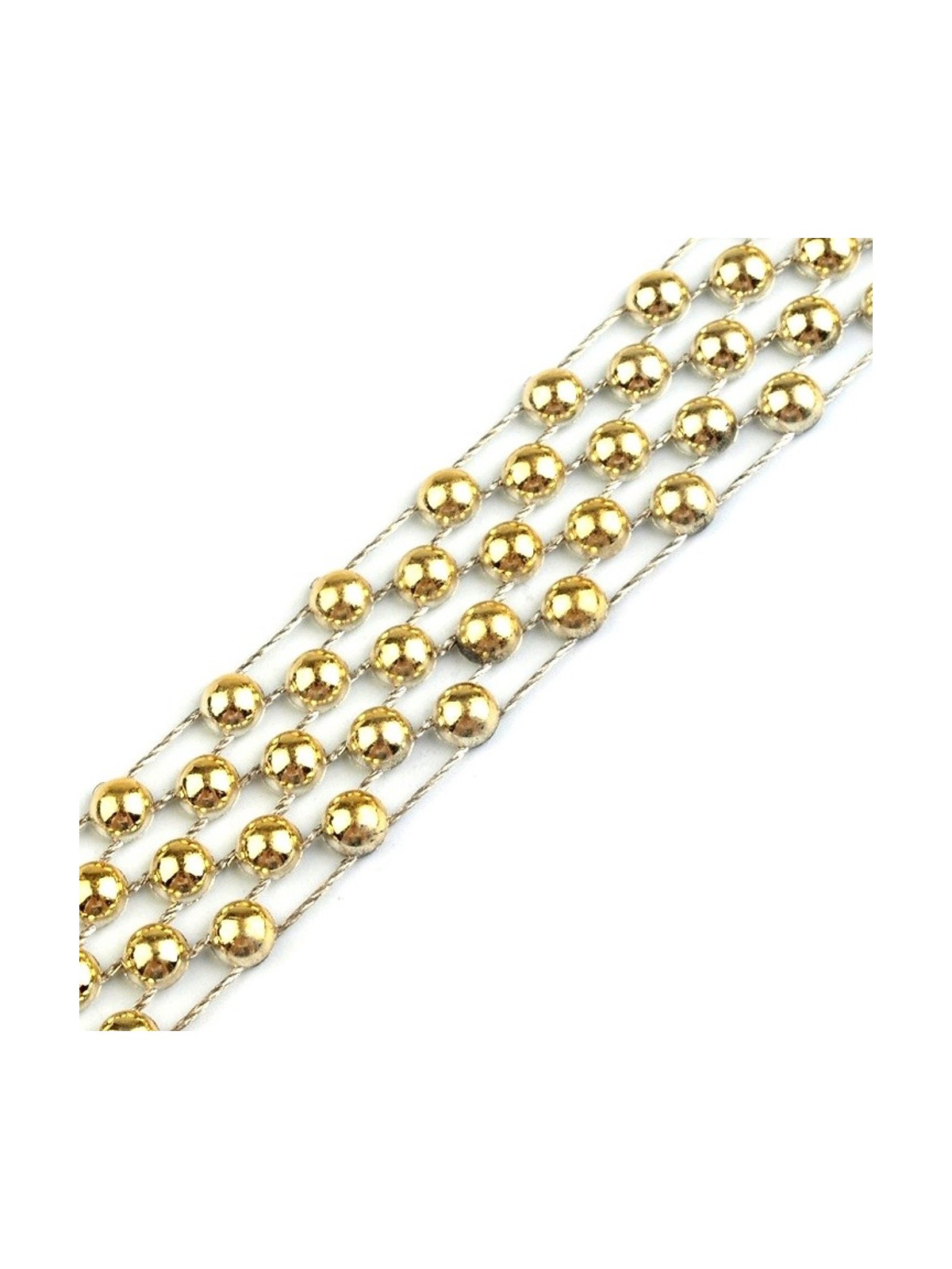 Ribbon mit Perlen - Gold 1,7 cm x 9 m