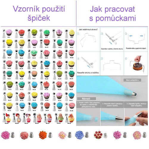 Complete set for decorating cakes - 137pcs