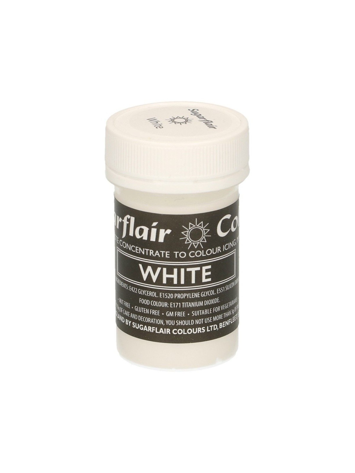 Sugarflair Paste Colour Pastel White - 25g