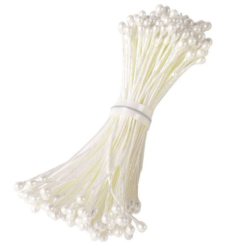 Stamens Medium Pearl White - 150pcs