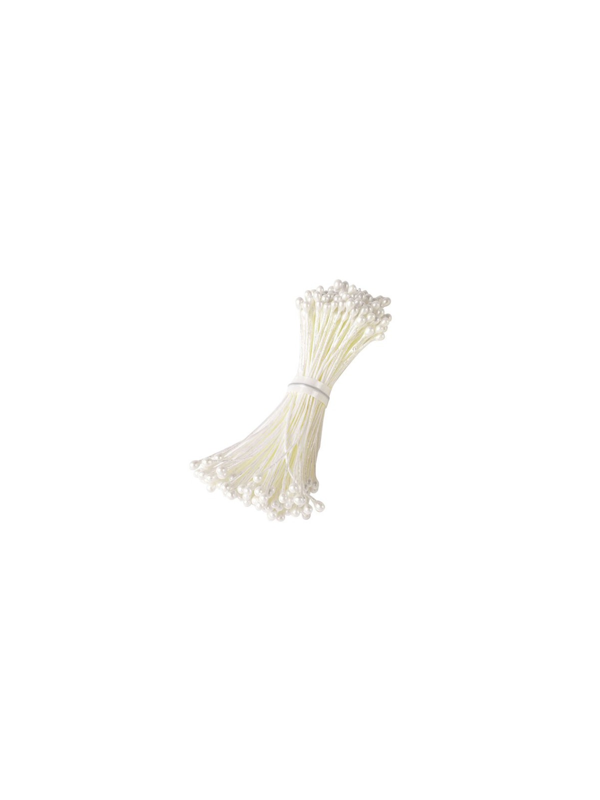 Flower pistils - medium pearl white - 150 pieces