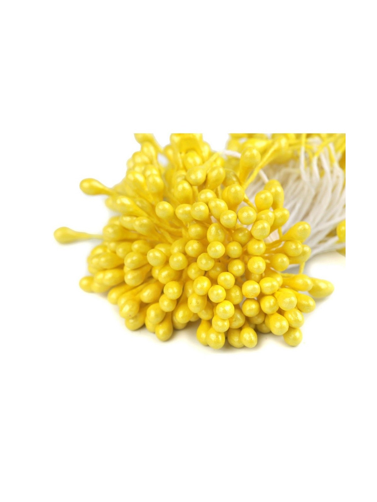 Flower stamens - medium pearl yellow - 150 pcs.