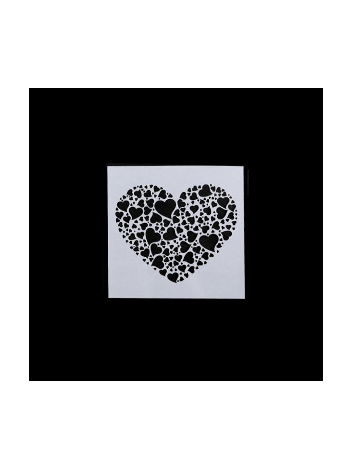 Stencil - heart - 13 x 13cm