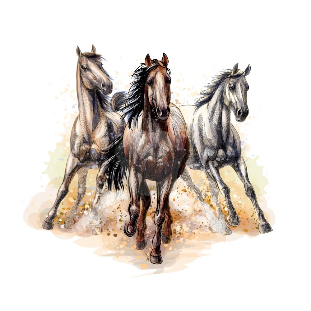 Edible paper "Horses 1" - A4