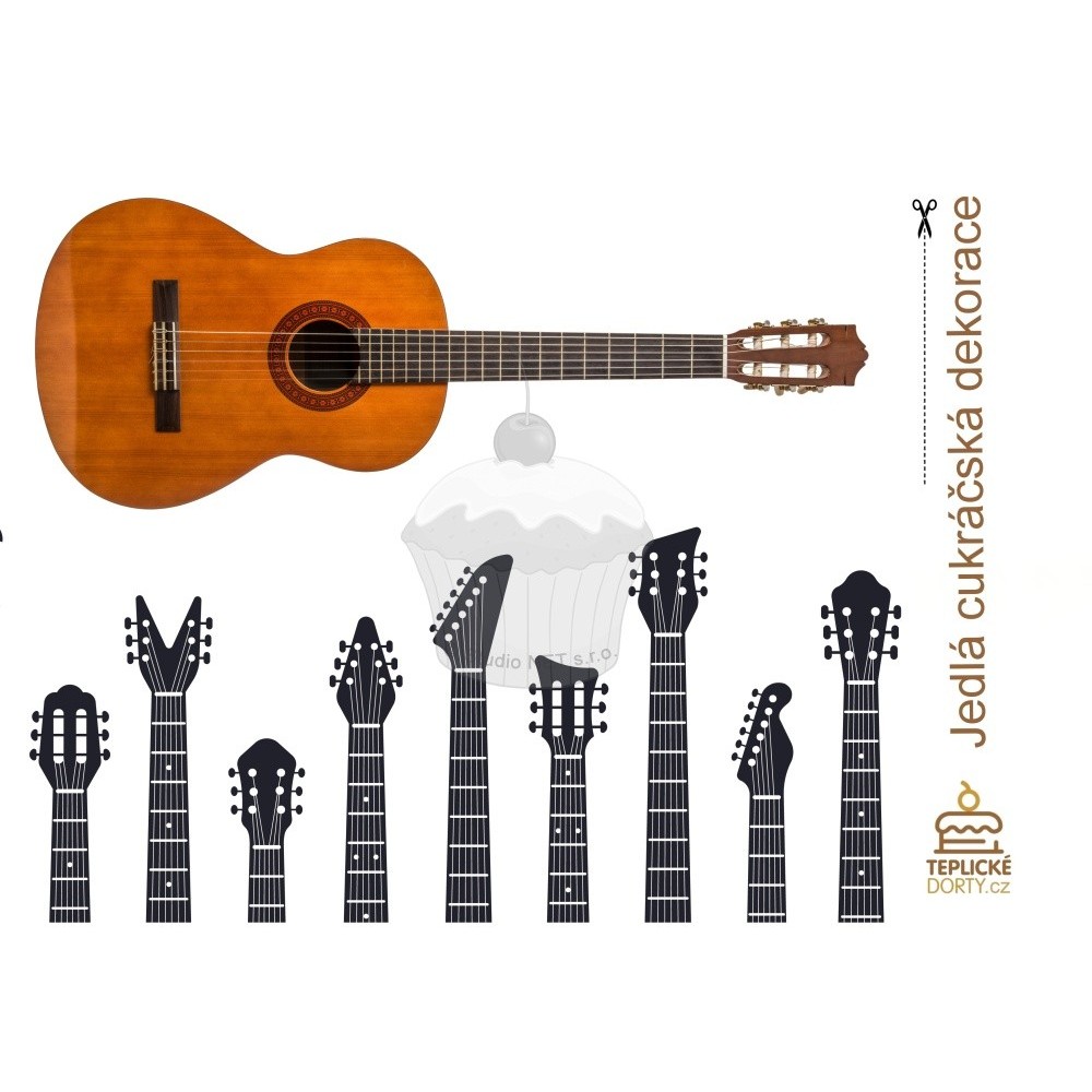 Edible paper "Music 7" Guitar - A4