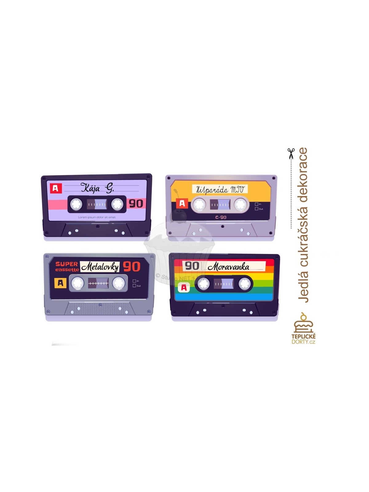 Edible paper "Music 8" Cassettes - A4