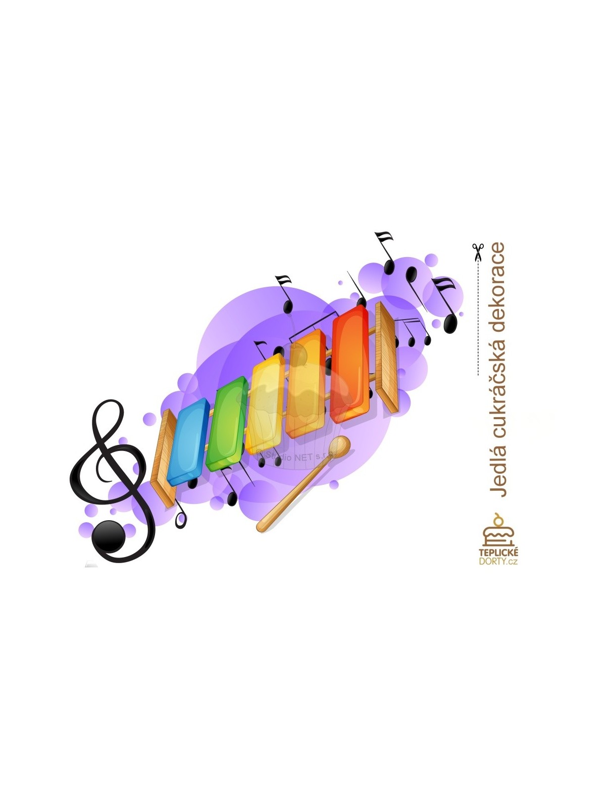 Edible paper "Music 11" Notes 3 - A4