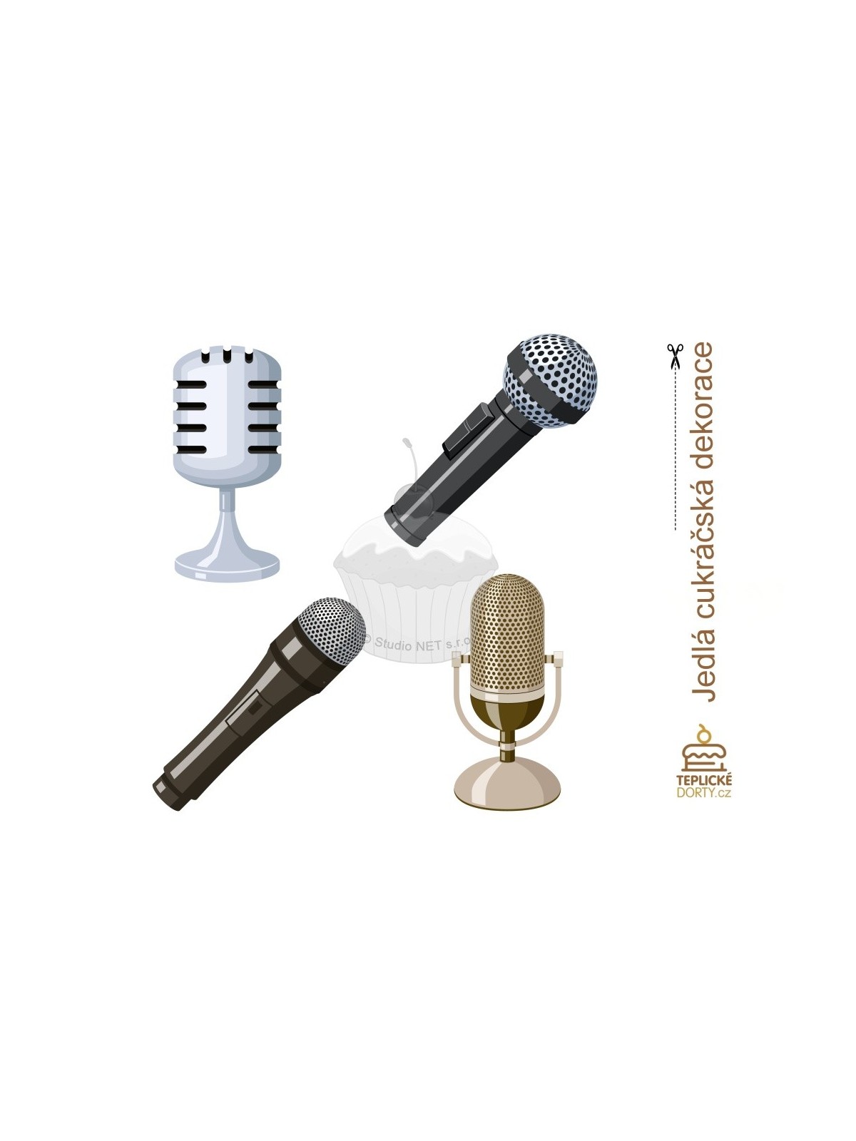 Edible paper "Music 14" Microphones - A4